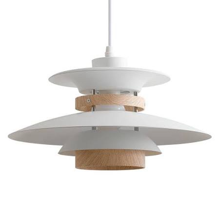 EFINEHOME Modern Pendant Light - Wood Grain, 40cm