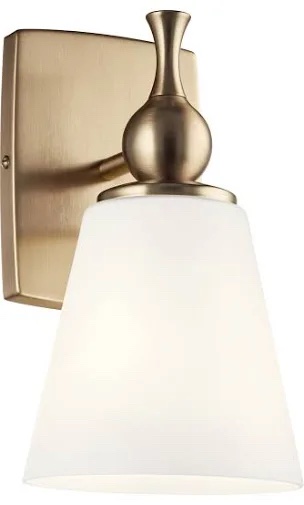 Kichler Cosabella 6 Inch 1-Light Wall Sconce in Champagne Bronze