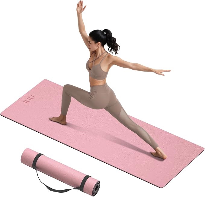 ILILI Yoga Mat 10mm Pink + Black