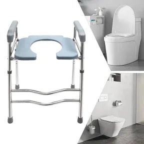 Unbranded Toilet Seat Riser with Safety Rails