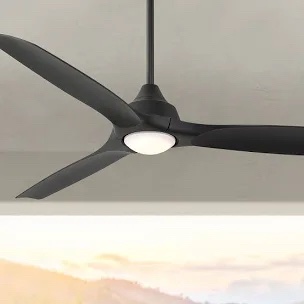 OMYU Modern Ceiling Fan 3-Blade - Matte Black