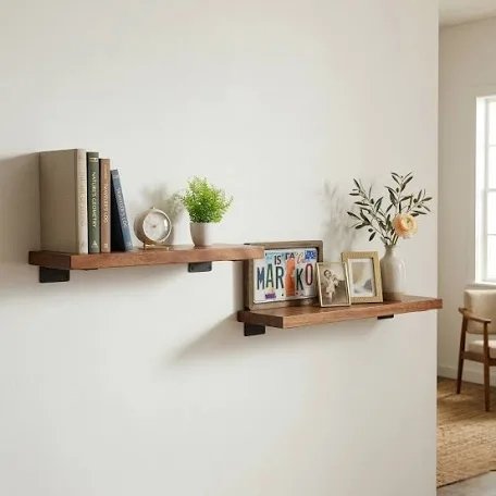 Venusmiles Floating Shelves, 24-inch, Set of 2