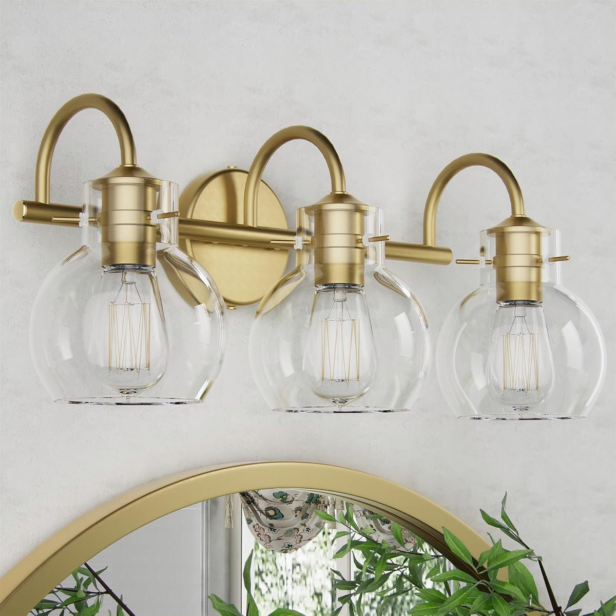 PRIMEPLUS Gold Vanity Light for Bathroom Hallway, F26 Base