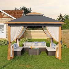 11 Ft. X 11 Ft. Pop Up Gazebo Canopy Tent with Mosquito Netting, One-Push Instant Setup, Height Adjustable Outdoor Canopy
