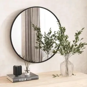 XRAMFY 24 Inch Round Decorative Wall Mirror
