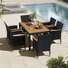 Box 3 of 3 Yaheetech 960507 Black/Beige 7-Piece Outdoor Patio Wicker Dining Set