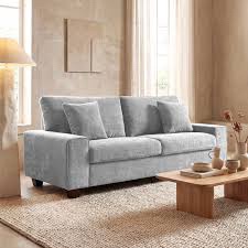 Cushions only Gray Right Sofa Position, Backrest, Armrest, And Large & Small Square Pillows