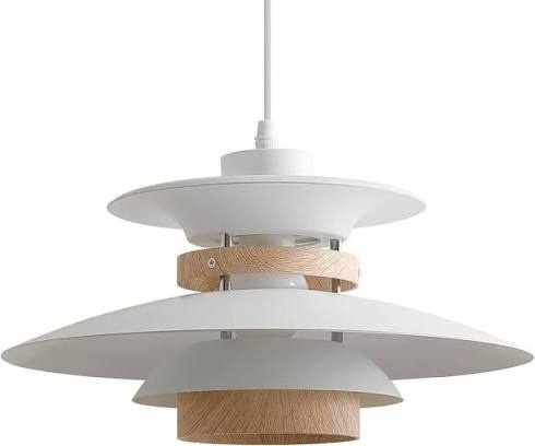 EFINEHOME Modern Wood Grain Ceiling Fan/Light, 40cm