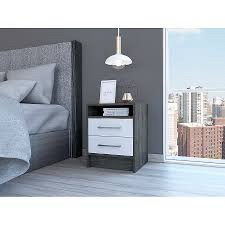 Eter Night Stand - Smoky Oak/White
