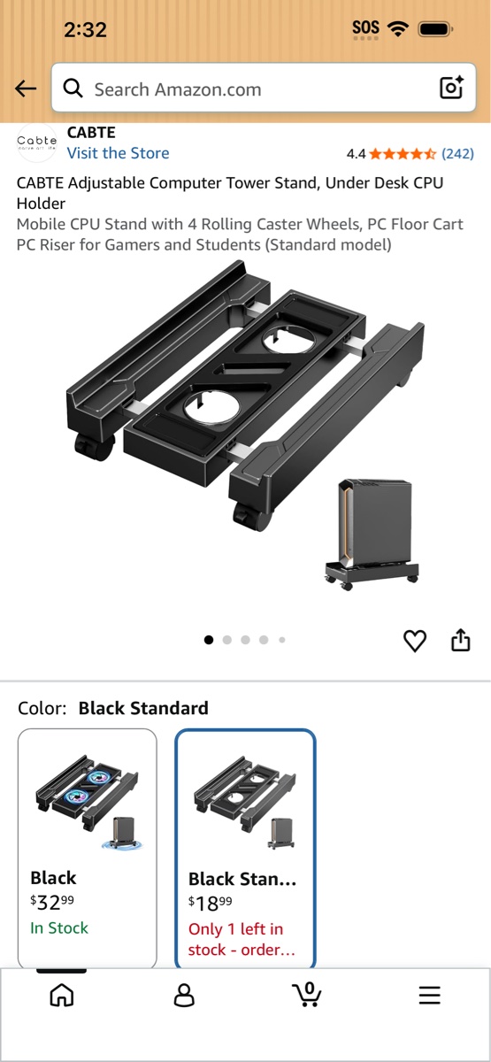 Cabte Computer Tower Stand