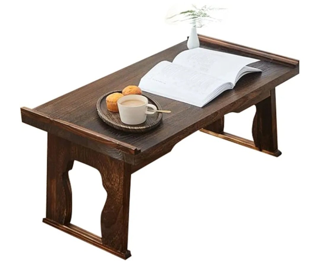Amazon.com: SINOBEST Foldable Wooden Laptop Desk, Breakfast in Bed Serving Tray, Japanese Floor Table for Tea & Coffee, Portable Antique Meditation Altar (23.6”x13.4”x10.6”) : Home & Kitchen  stock photot may not be exact match