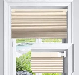 LazBlinds Cordless Cellular Shades 40" W x 64" H (Yellowish-brown)