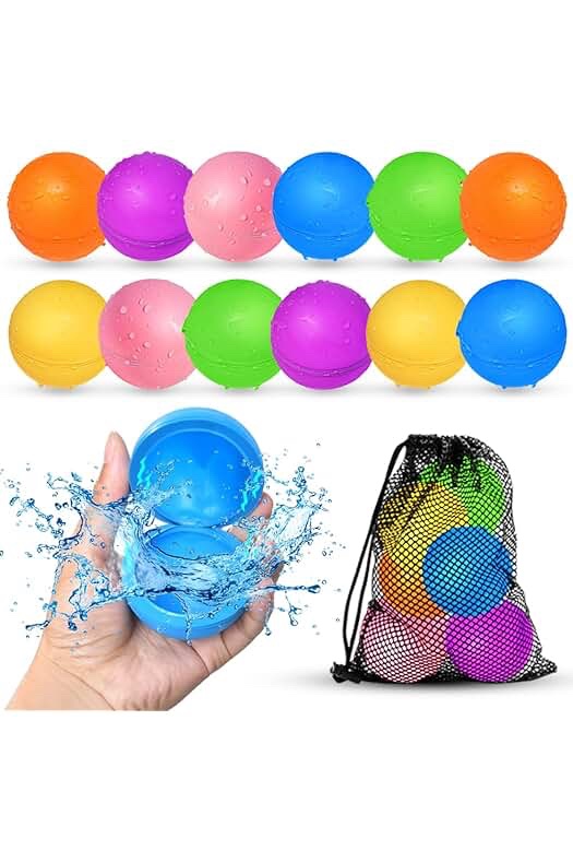 Reusable Silicone Water Balloons, 12-Piece Set