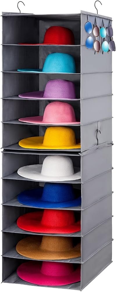 Wesiti 2 Pcs Large Hat Storage Hangers Space Save Collection 19" x 19"