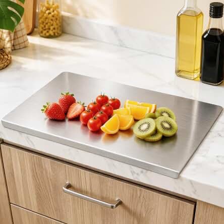 MATIKS Stainless Steel Cutting Board with Baking Mat and Sponge
