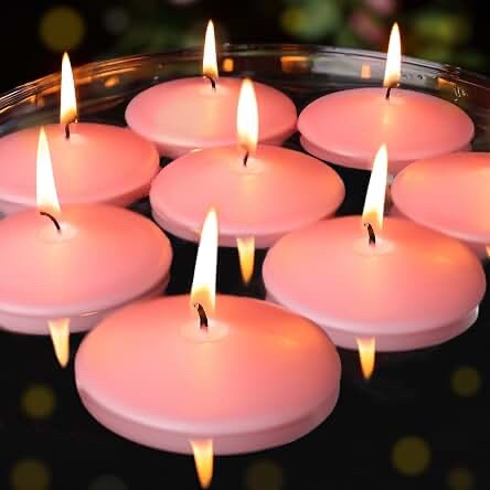 RUCKAE 32 Pack Floating Candle Set (Gradient Pink)
