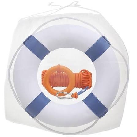 Life Ring Buoy 20-24 inch Rescue Lifebuoy with Attached Throw Rope