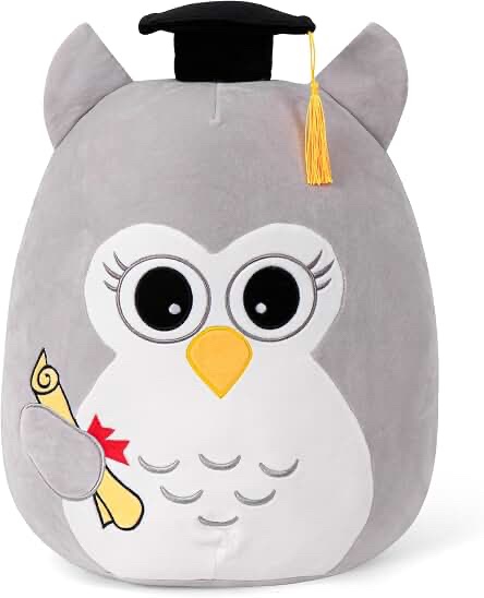 OurHonor Graduation Plushie Toy Gift for Kids (Gray)