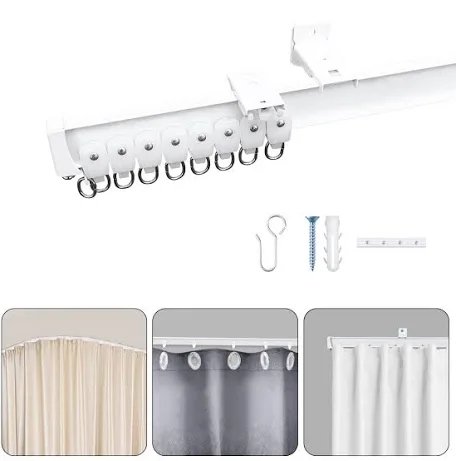 Makefeile Curtain Tracks Ceiling Wall Mounted Heavy-Duty 3ft to 6ft