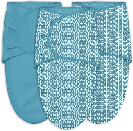 Sweet Dolphin Soothe Swaddle Wraps 3-Pack, 0-3 Months, Peacock