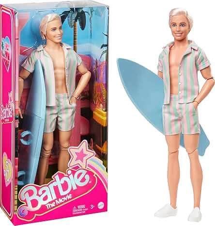 Mattel Barbie The Movie Ken Doll with Surfboard