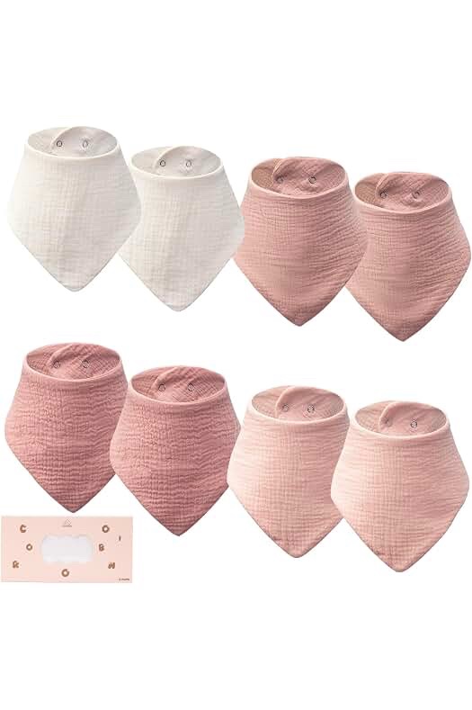 Coorobin 10 Pairs Baby Muslin Bibs