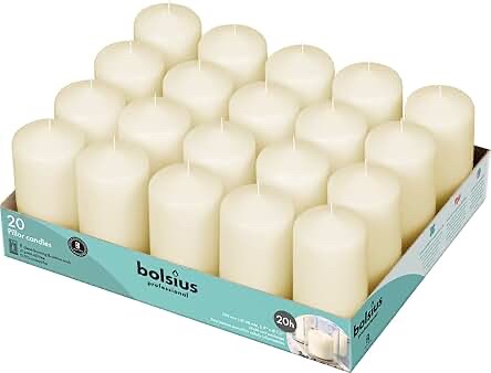 Bolsius Professional Ivory Pillar Candles 80mm x 48mm