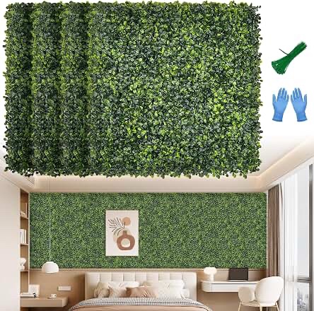 BCBLF Artificial Grass Wall Panel, Boxwood Pane