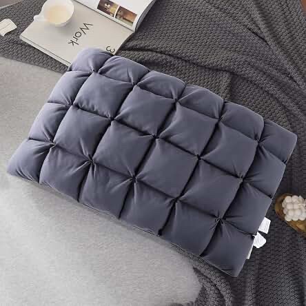 MOONOU Deep Sleep Pillow - Dark Gray with White