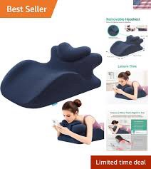 Amazon.com: Adaptive Hip Pillow for Couples, Memory Foam Ergonomic Elevation Bed Support Pillow for Back Pain & Post Surgery Recovery, Reading Cushion with Removable Washable Cover & Anti‑Slip Base (Blue) : Health & Household