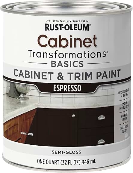 Rust-Oleum Cabinet Transformations Basics Cabinet & Trim Paint - Espresso