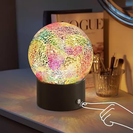 oneach Glass Cordless Table Lamp