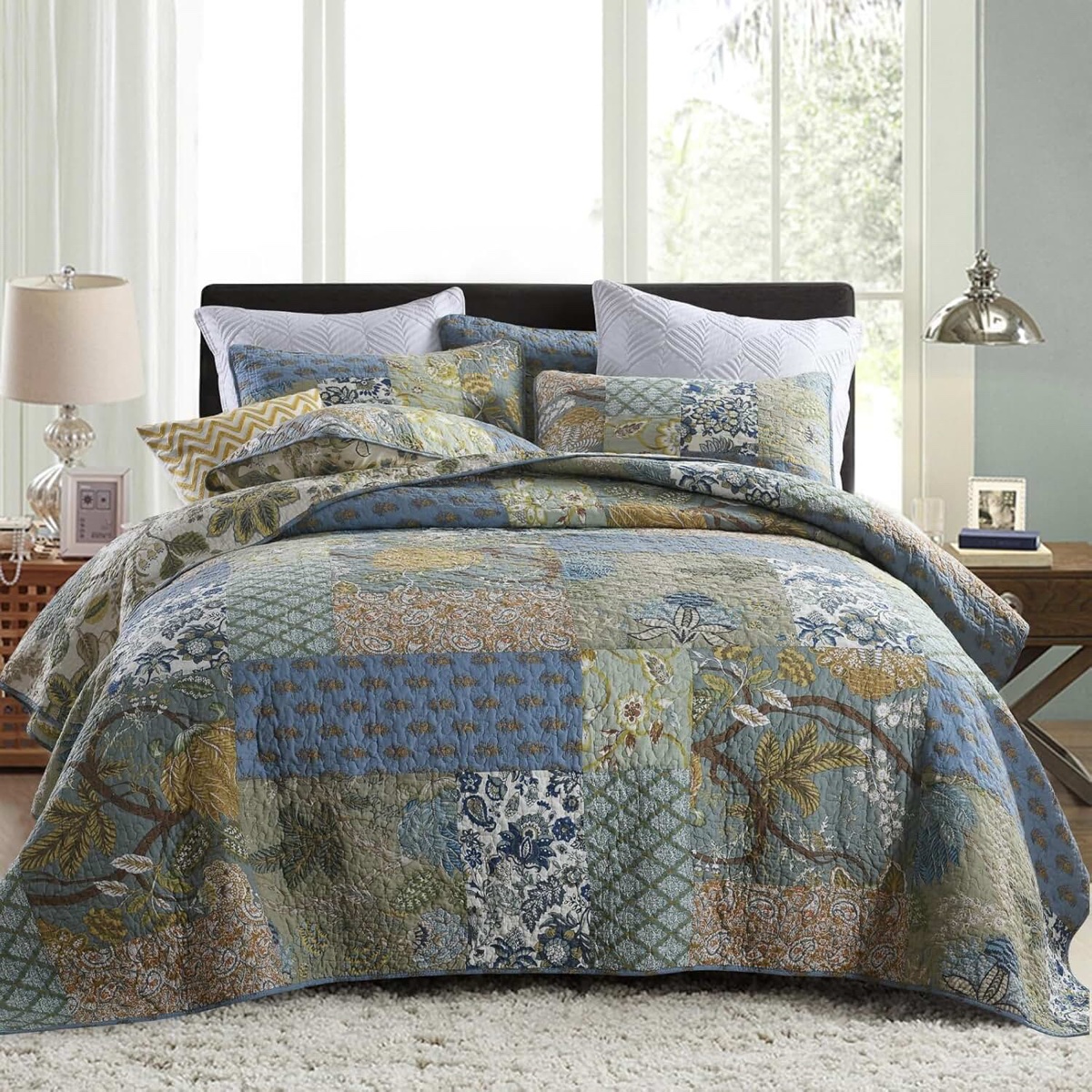 Keensoft Boho Style King Size Bedspread and Pillow Shams