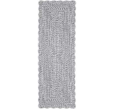 Plumlik Washable Rug for Living Room, Grey