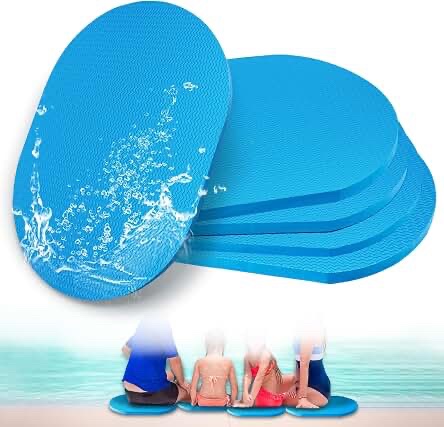 HFYZZ 4 Pcs Poolside Seating Mat - 17.7 x 13.4 Soft Oval Foam Poolside Seat Cushion