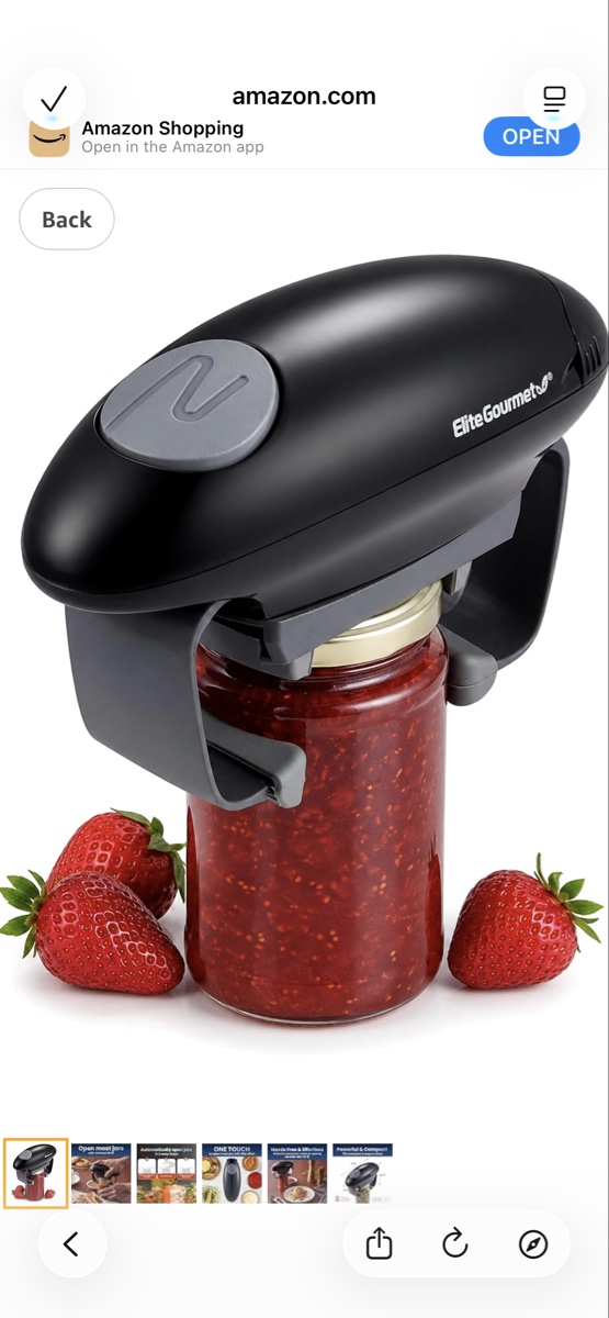 Elite Gourmet Electric Jar Opener EJO800