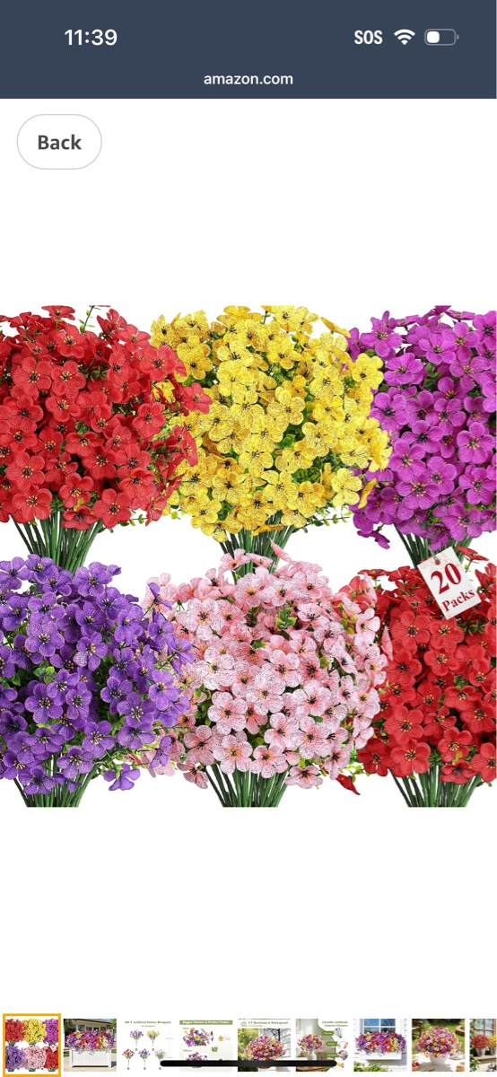 Amazon.com: Alupssuc 20 Bundles Artificial Daisies Flowers Fake Plant for Indoor Outdoor Decor, Faux Spring Flowers for Garden, Porch & Patio Decoration,RedPurpleBrownPink : Home & Kitchen