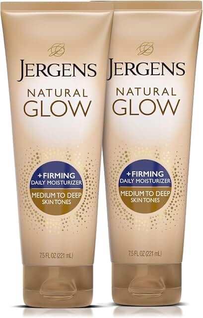 Jergens Natural Glow +Firming Daily Moisturizer Medium to Deep Skin Tones 7.5 fl oz (2-Pack)