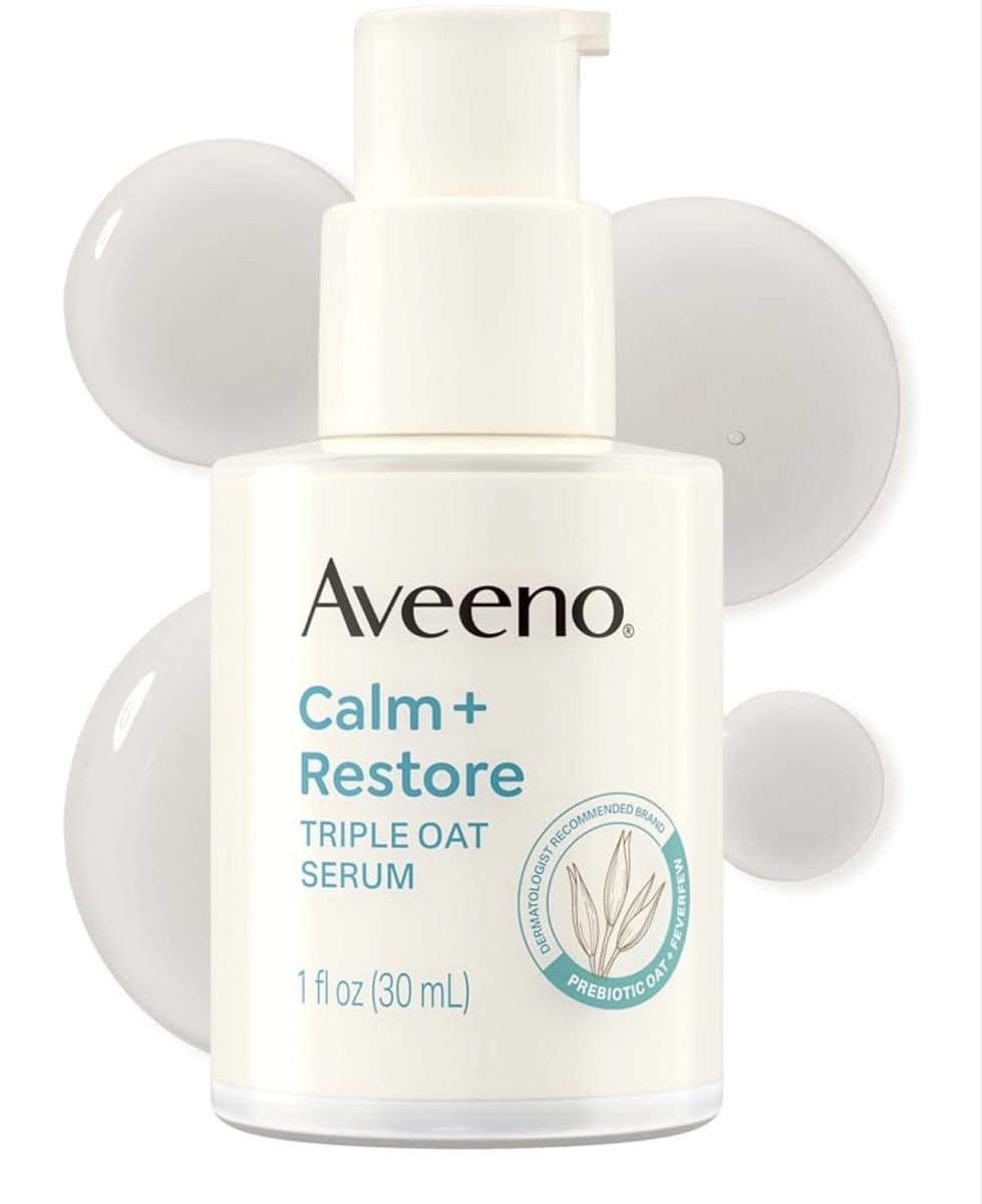 Aveeno Calm + Restore Triple Oat Serum for Sensitive Skin, 1 fl oz