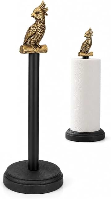 Parrot Tissue Holder / Countertop Paper Towel Stand