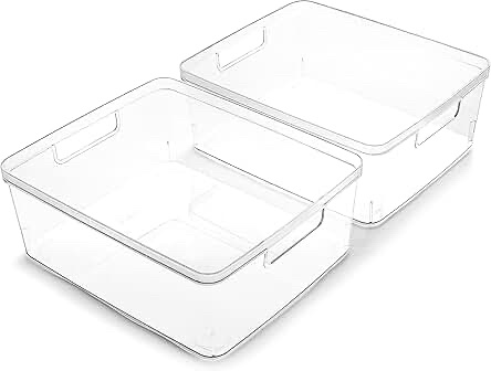 ShelfShaper Plastic Storage Bins, 2-Pack