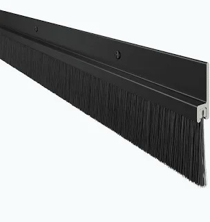 Door Brush Bottom Sweep - Black Base