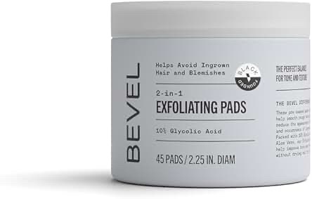 Bevel 2-in-1 Exfoliating Pads, 10% Glycolic Acid, 45 Count