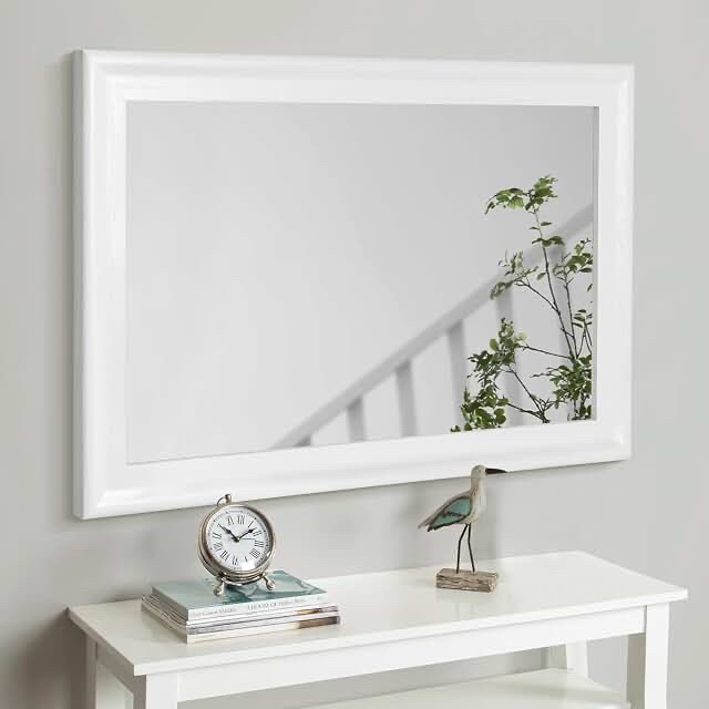 Tanmicushomy Rectangle Wall Mirror (White, 30x40 in)