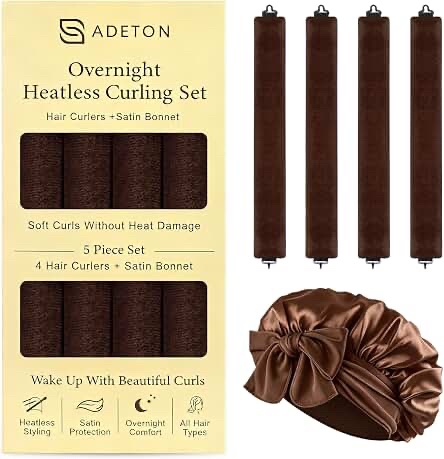 ADETON Overnight Heatless Curling Set