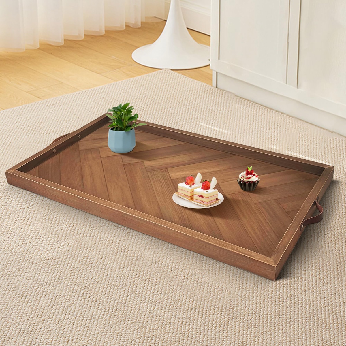 (Needs Re-assembly )Tray for Ottoman 32 x 18 Inches