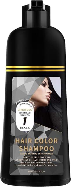 Muun Black Hair Dye Shampoo Instant Color