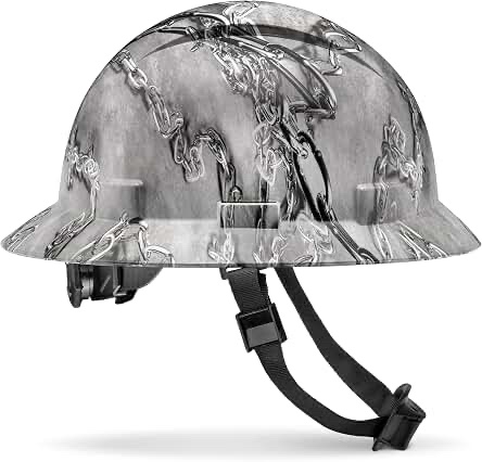 Acerpal Full Brim Non-Vented Hard Hat with Ratchet Suspension - Chain Pattern