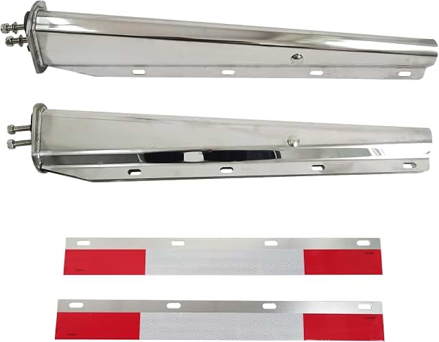 Unbranded Mud Flap Hanger Set 1-1/8" with Aluminum Reflectors