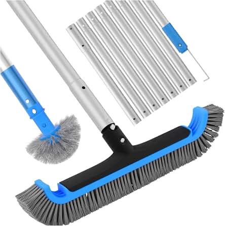UIRWAY Pool Brush with Small Brush and Gloves